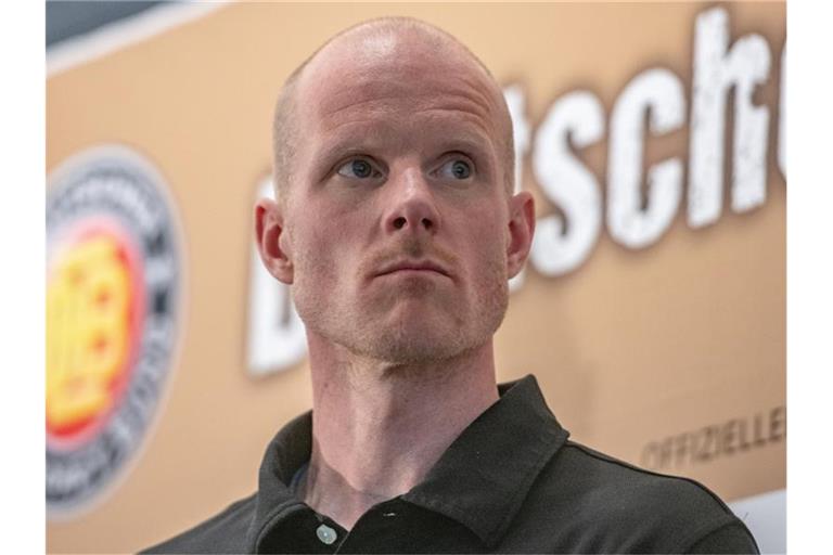 Toni Söderholm hält am WM-Minimalziel Viertelfinale fest. Foto: Armin Weigel/dpa