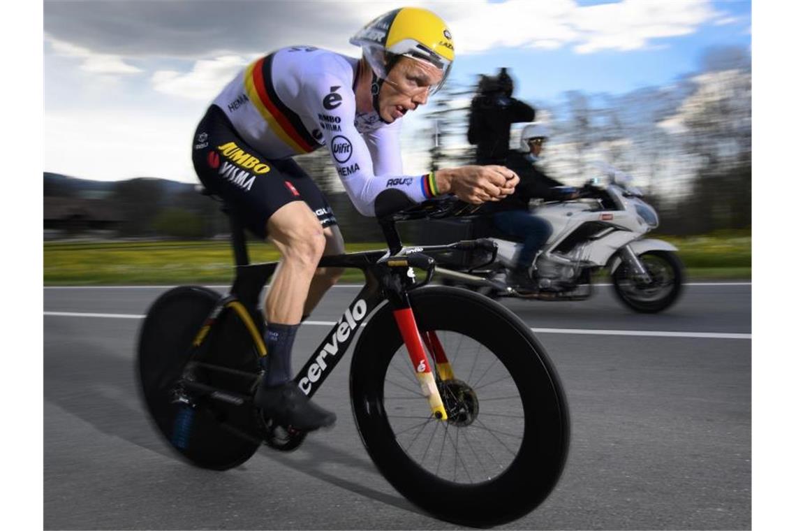 Tony Martin aus Deutschland in Aktion. Foto: Laurent Gillieron/KEYSTONE/dpa/Archivbild