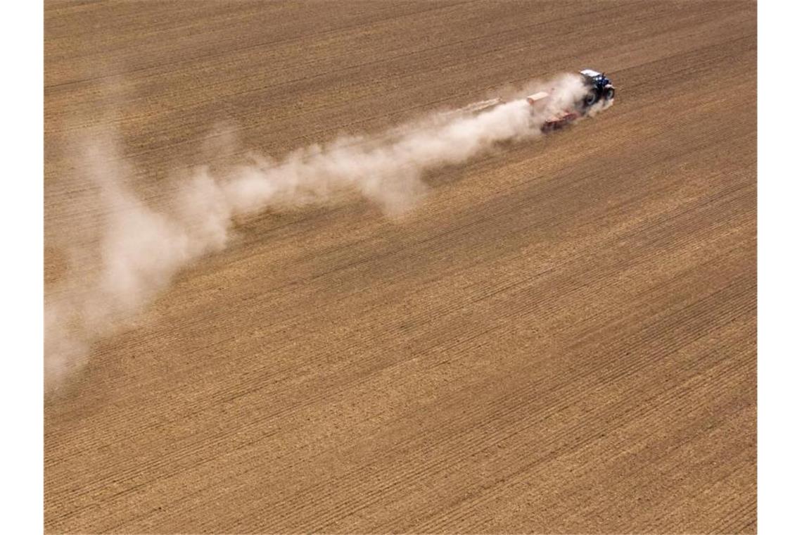 Grün-Schwarz will besseren Schutz für Landwirte Torckenheit in der Landwirtschaft. Foto: Jan Woitas/Archivbild