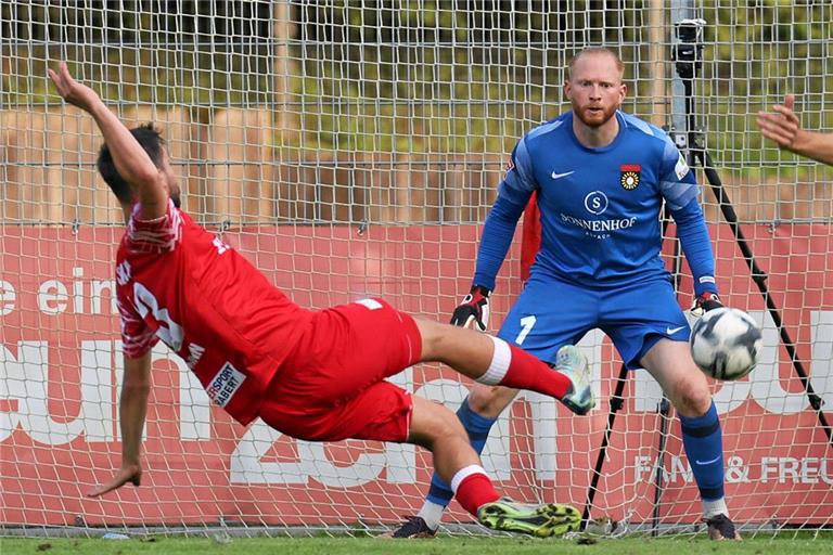 Torhüter Maximilian Reule hat diese Saison in 13 von 28 Punktspielen seinen Kasten sauber gehalten. Archivfoto: Alexander Becher