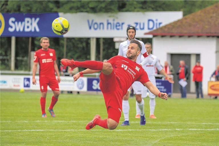 Torjäger Mario Marinic fehlt der TSG Backnang heute in Kornwestheim. Foto: A. Becher