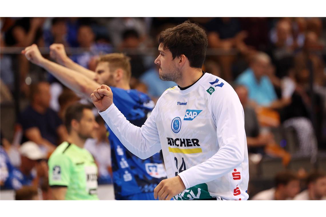 Torwart Daniel Rebmann stand beim Pokalsieg in Emsdetten für Miljan Vujovic im TVB-Tor.