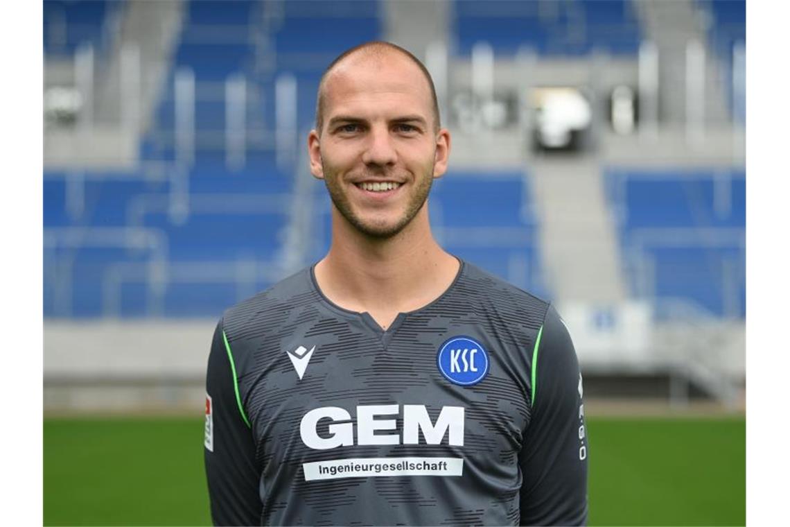 KSC-Ersatztorwart muss nach positivem Corona-Test pausieren Torwart Markus Kuster. Foto: Uli Deck/dpa/Archivbild
