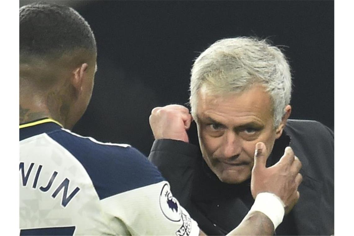 Tottenhams Coach José Mourinho wurde in der Premier League zum Trainer des Monats November gekürt. Foto: Glyn Kirk/Pool AFP/AP/dpa