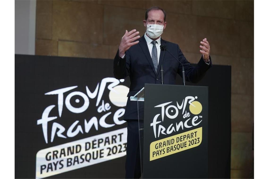 Zweite Tour unter Corona-Bedingungen: Hoffen auf Normalität Tour-Chef Christian Prudhomme. Foto: H.Bilbao/EUROPA PRESS/dpa