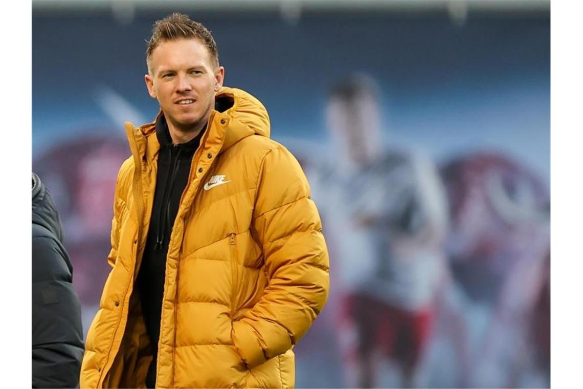 Trägt weiterhin nur privat schwarz-gelb: Leipzig-Coach Julian Nagelsmann. Foto: Jan Woitas/dpa-Zentralbild/dpa