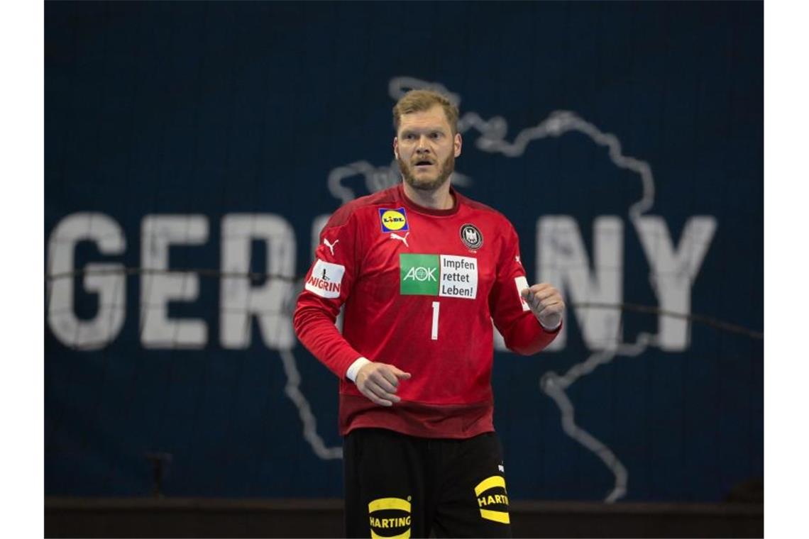 Träumt mit fast 39 Jahren von der ersten Medaille bei Olympia: Handballtorhüter Johannes Bitter. Foto: Soeren Stache/dpa-Zentralbild/dpa