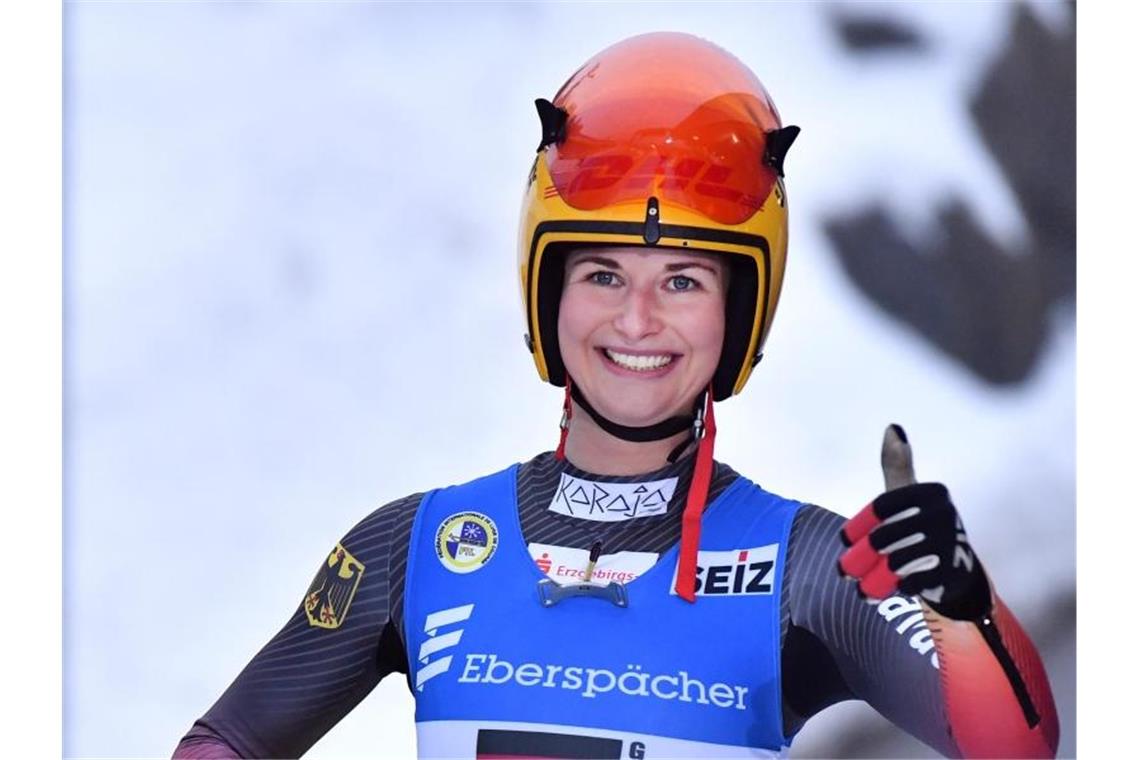 Friedrich, Taubitz, Geiger, Nörl: Deutsche Gold-Kandidaten Träumt nun von ihrer ersten Olympia-Medaille überhaupt: Julia Taubitz. Foto: Martin Schutt/dpa-Zentralbild/dpa