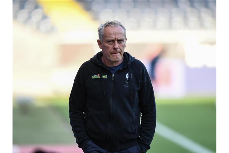 Trainer Christian Streich aus Freiburg. Foto: Arne Dedert/dpa-Pool/dpa/Archivbild