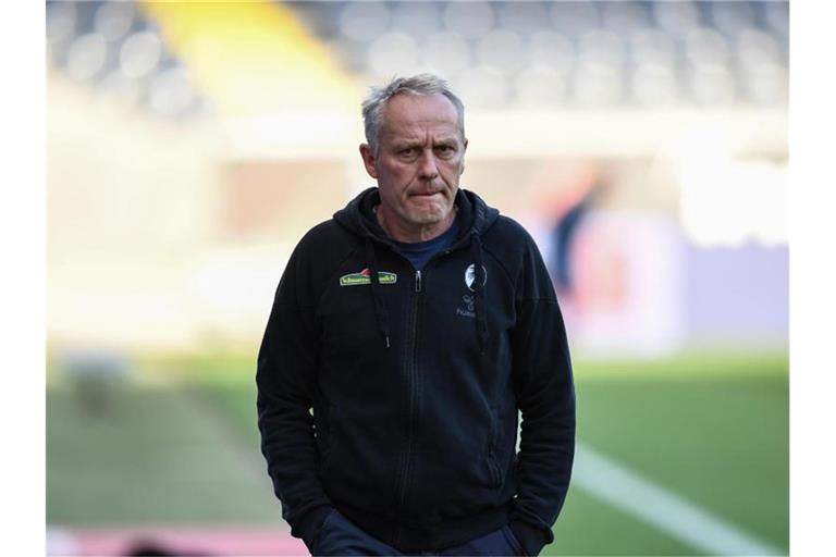 Trainer Christian Streich von Freiburg. Foto: Arne Dedert/dpa-Pool/dpa