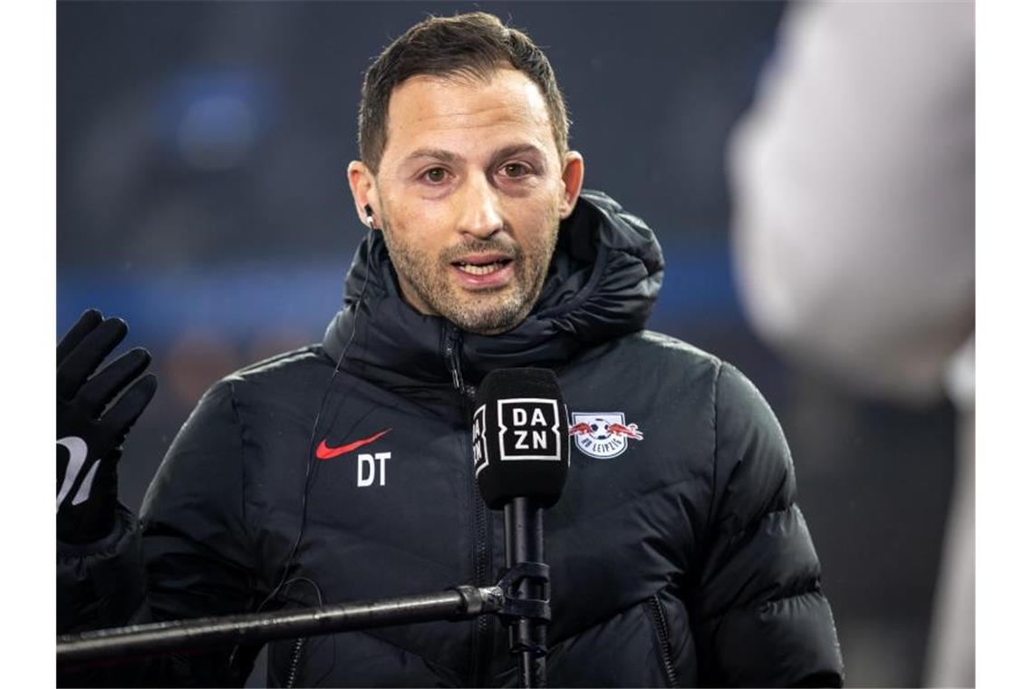 RB Leipzig vor Härtetest gegen Standardspezialist Freiburg Trainer Domenico Tedesco von RB Leipzig. Foto: Andreas Gora/dpa/Archivbild