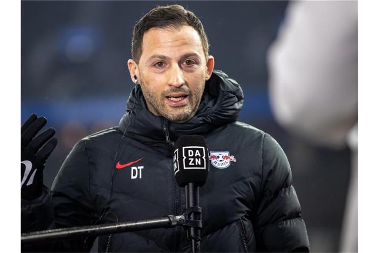 Trainer Domenico Tedesco von RB Leipzig. Foto: Andreas Gora/dpa/Archivbild
