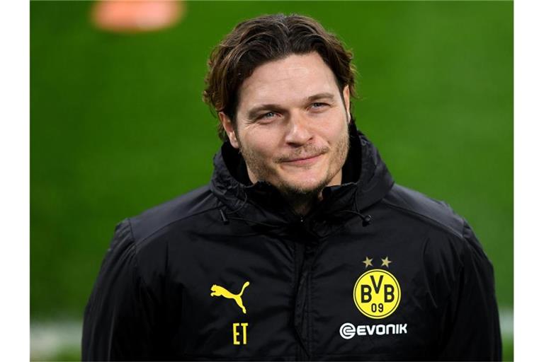 Trainer Edin Terzic steht mit dem BVB unter Druck. Foto: Frederic Scheidemann/Getty Images Europe/Pool/dpa