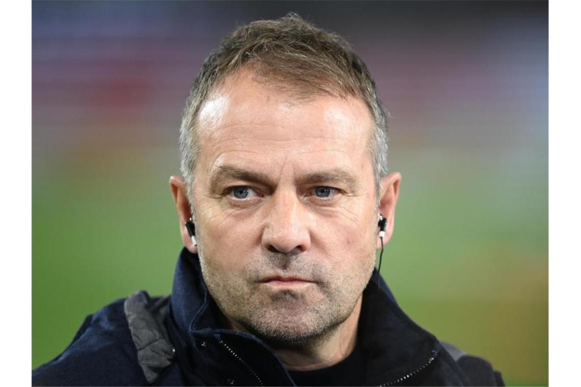 Nationalmannschaft am 26. März in Sinsheim gegen Israel Trainer Hansi Flick steht zu einem Interview bereit. Foto: Swen Pförtner/dpa/Archivbild