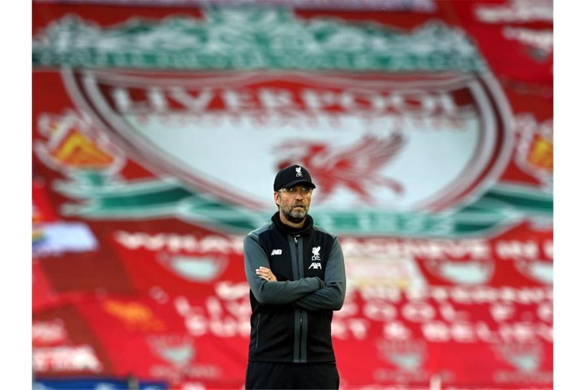 Trainer Jürgen Klopp ist mit dem FC Liverpool Champion der Premier League. Foto: Shaun Botterill/Nmc Pool/PA Wire/dpa