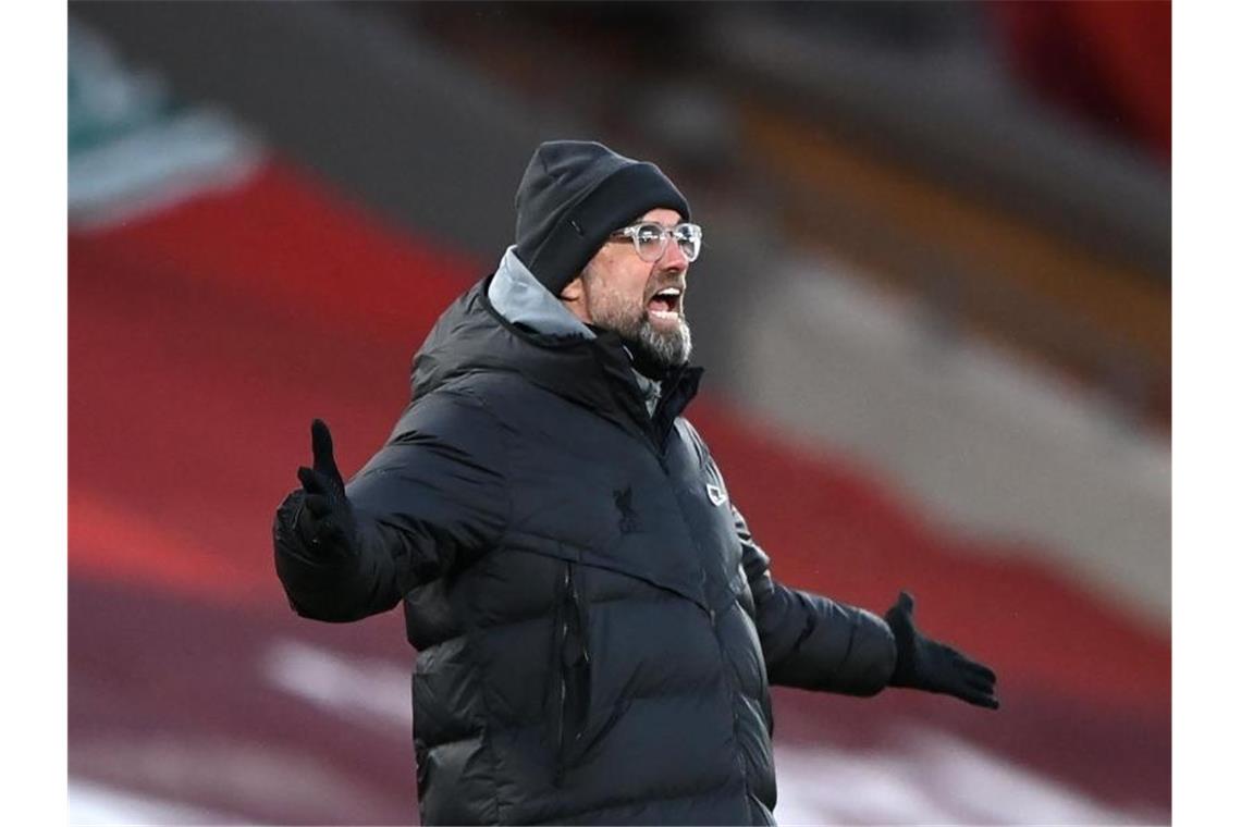 Vor Duell mit RB: Klopp gibt sich kämpferisch in der Krise Trainer Jürgen Klopp steckt mit dem FC Liverpool in der Krise. Foto: Laurence Griffiths/PA Wire/dpa