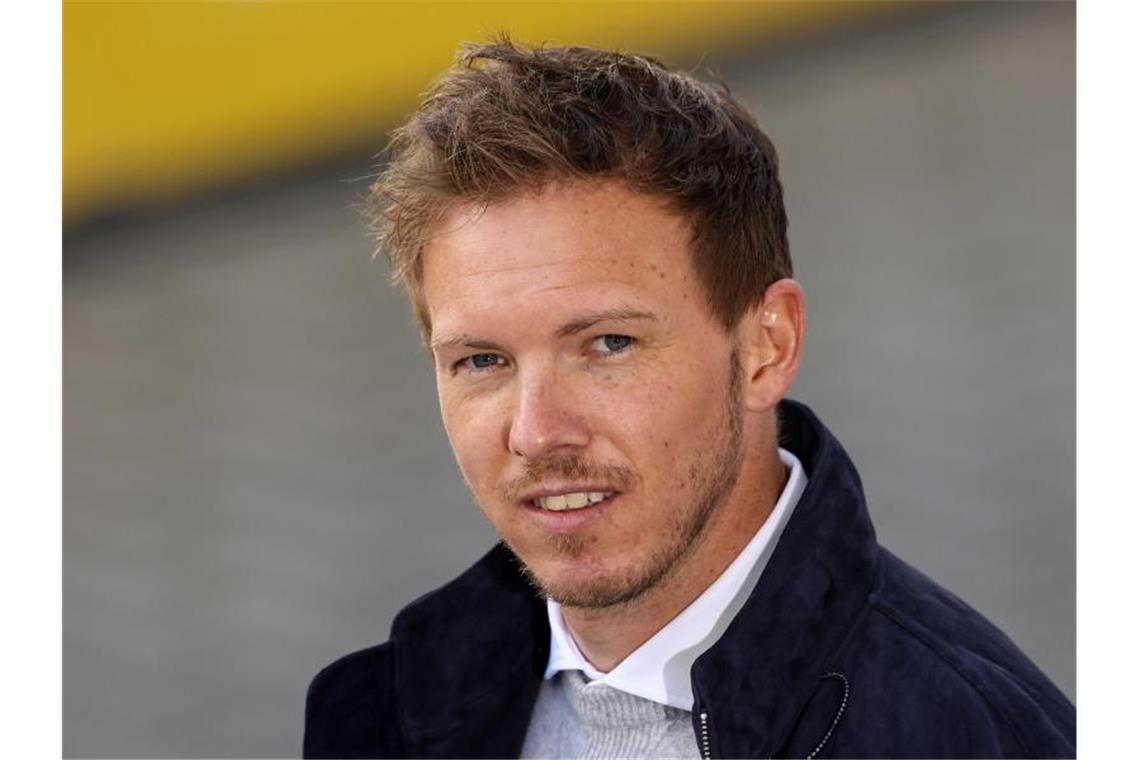 Trainer Julian Nagelsmann dementierte Kontakte zum FC Bayern. Foto: Alexander Hassenstein/Getty POOL/dpa