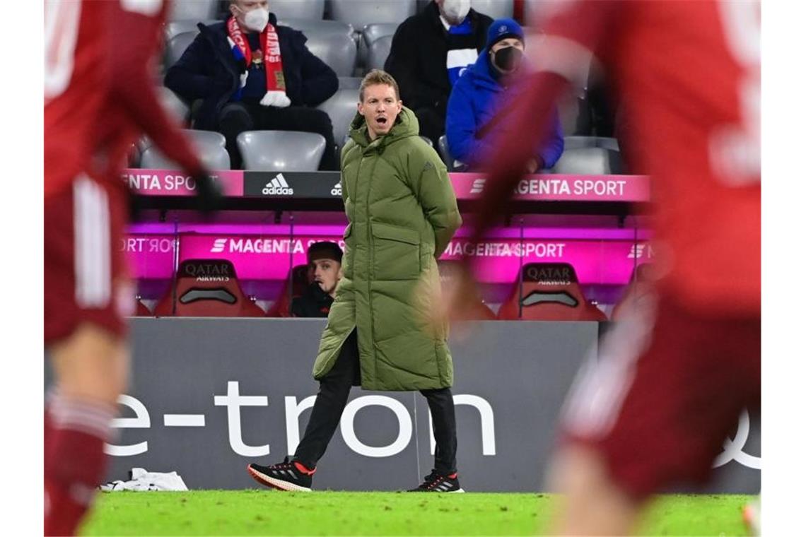 Trainer Julian Nagelsmann trifft mit dem FC Bayern München auf den BVB. Foto: Peter Kneffel/dpa