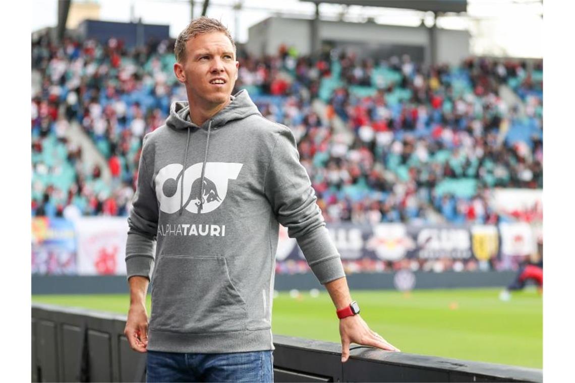 Trainer Julian Nagelsmann war nach dem 1:1 ordentlich angefressen. Foto: Jan Woitas/dpa-Zentralbild/dpa