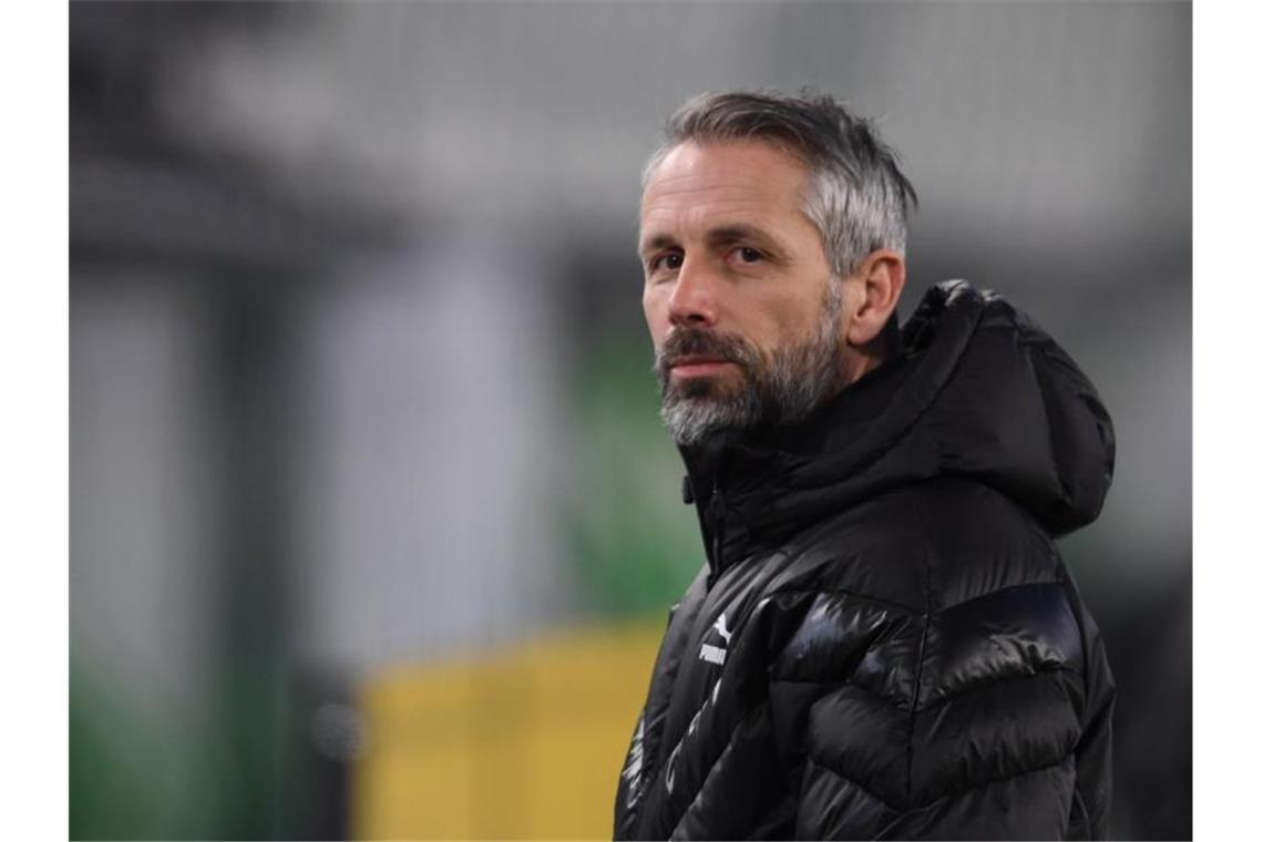 Freiburg fällt im Europa-Rennen zurück Trainer Marco Rose. Foto: Swen Pförtner/dpa/Archivbild