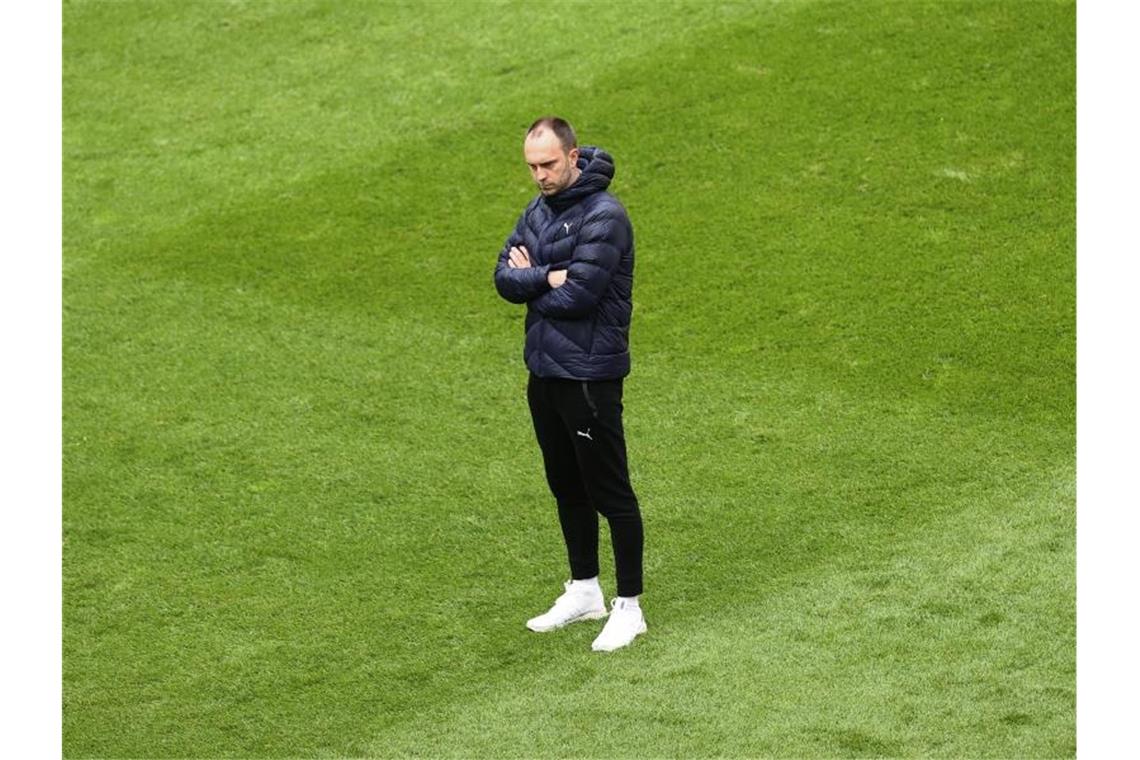 Vor Relegations-Rückspiel: Holstein-Trainer Werner im Fokus Trainer Ole Werner steht mit Kiel vor dem Aufstieg. Foto: Rolf Vennenbernd/dpa Pool/dpa