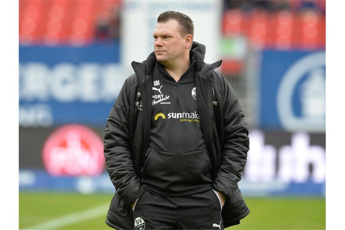 Trainer Uwe Koschinat von Sandhausen. Foto: Timm Schamberger/dpa/Archiv