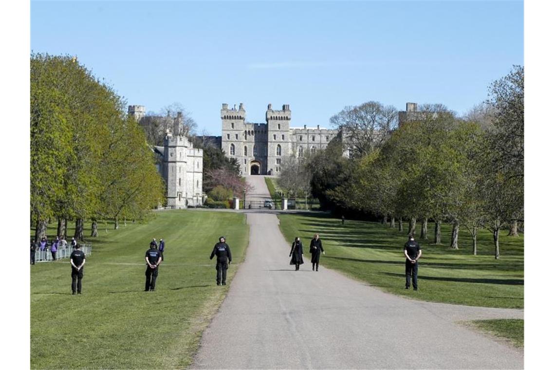 Die Royals nehmen Abschied von Prinz Philip Trauerfeier und Beisetzung von Prinz Philip, Ehemann der britischen Königin Elizabeth II. , finden auf Schloss Windsor statt. Foto: Frank Augstein/AP/dpa