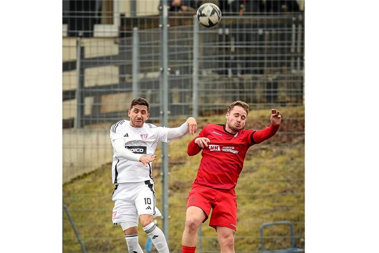 Treffen sich zum Zweikampf um den Titel: Gaildorfs Serkan Uygun (links) und Allmersbachs Routinier Marius Gebhardt, dessen Einsatz allerdings noch fraglich ist. Foto: Alexander Becher