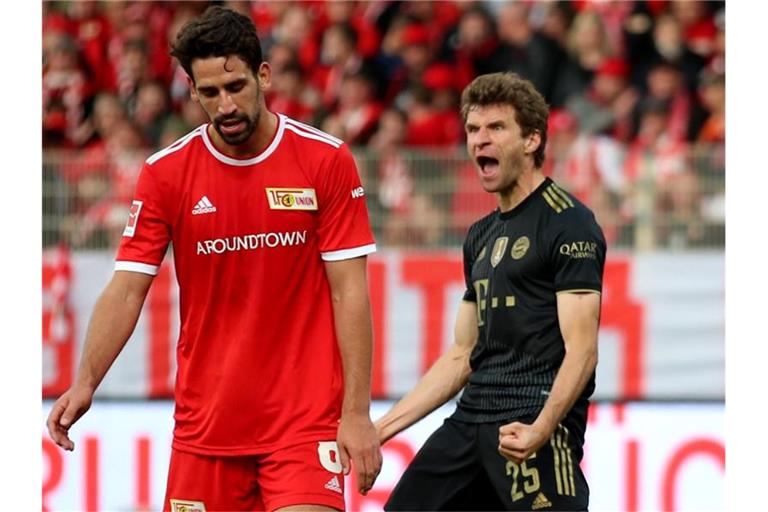 Treffsicheres Bayern-Urgestein: Thomas Müller traf bei Union Berlin. Foto: Andreas Gora/dpa