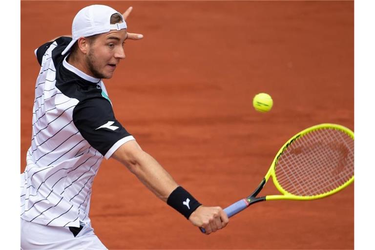 Trifft beim Sandplatzturnier in München auf seinen Davis-Cup-Kollegen Dominik Koepfer: Jan-Lennard Struff. Foto: Sven Hoppe/dpa