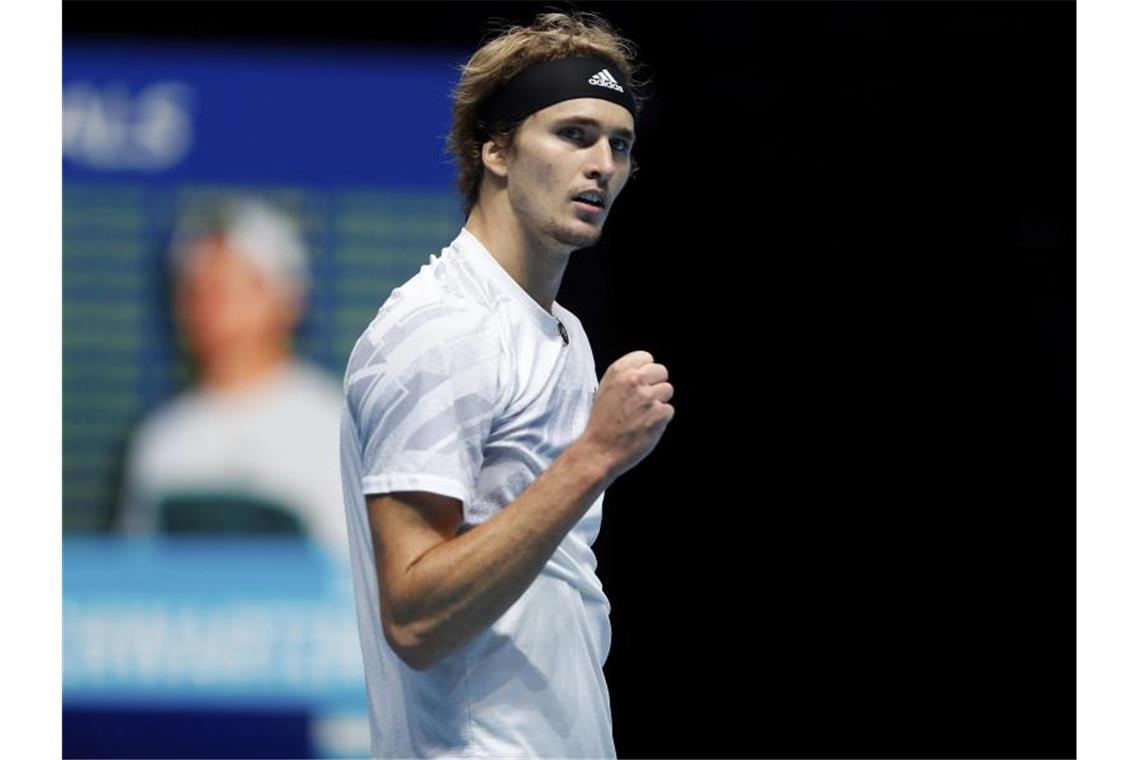 Trifft im letzten Gruppenspiel bei den ATP Finals auf Novak Djokovic: Alexander Zverev. Foto: Frank Augstein/AP/dpa