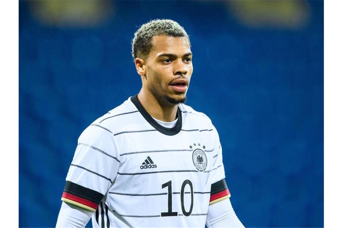 Trifft mit Deutschlands U21 auf Dänemark: Lukas Nmecha. Foto: Swen Pförtner/dpa