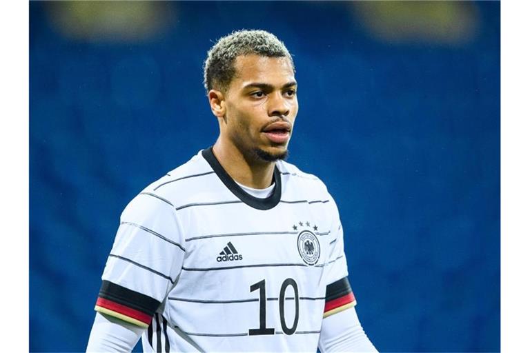 Trifft mit Deutschlands U21 auf Dänemark: Lukas Nmecha. Foto: Swen Pförtner/dpa