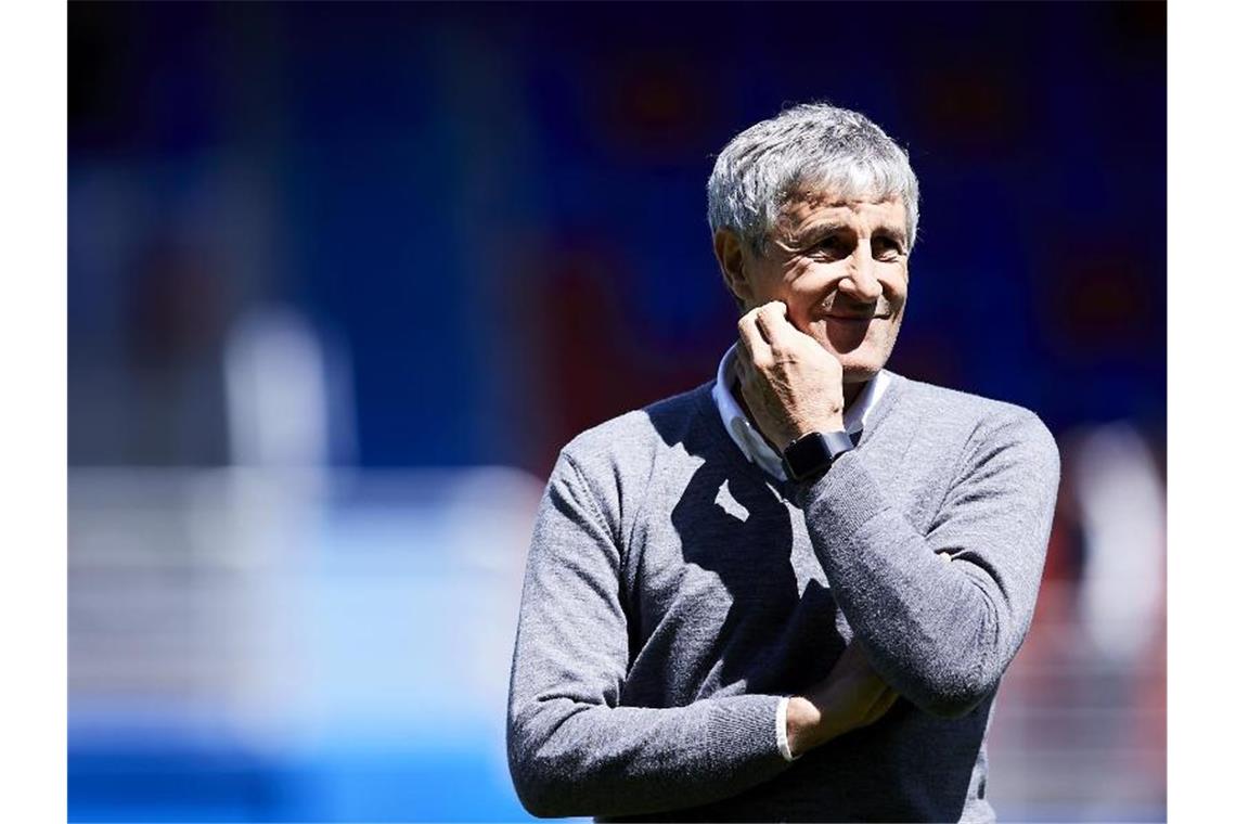 Tritt die Nachfolge von Ernesto Valverde als Trainer des FC Barcelona an: Quique Setién. Foto: Ion Alcoba Beitia/gtres/dpa