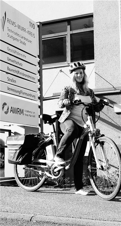 Tritt für das Radwegenetz im Rems-Murr-Kreis in die Pedale: Karen Fischer. Foto: J. Fiedler