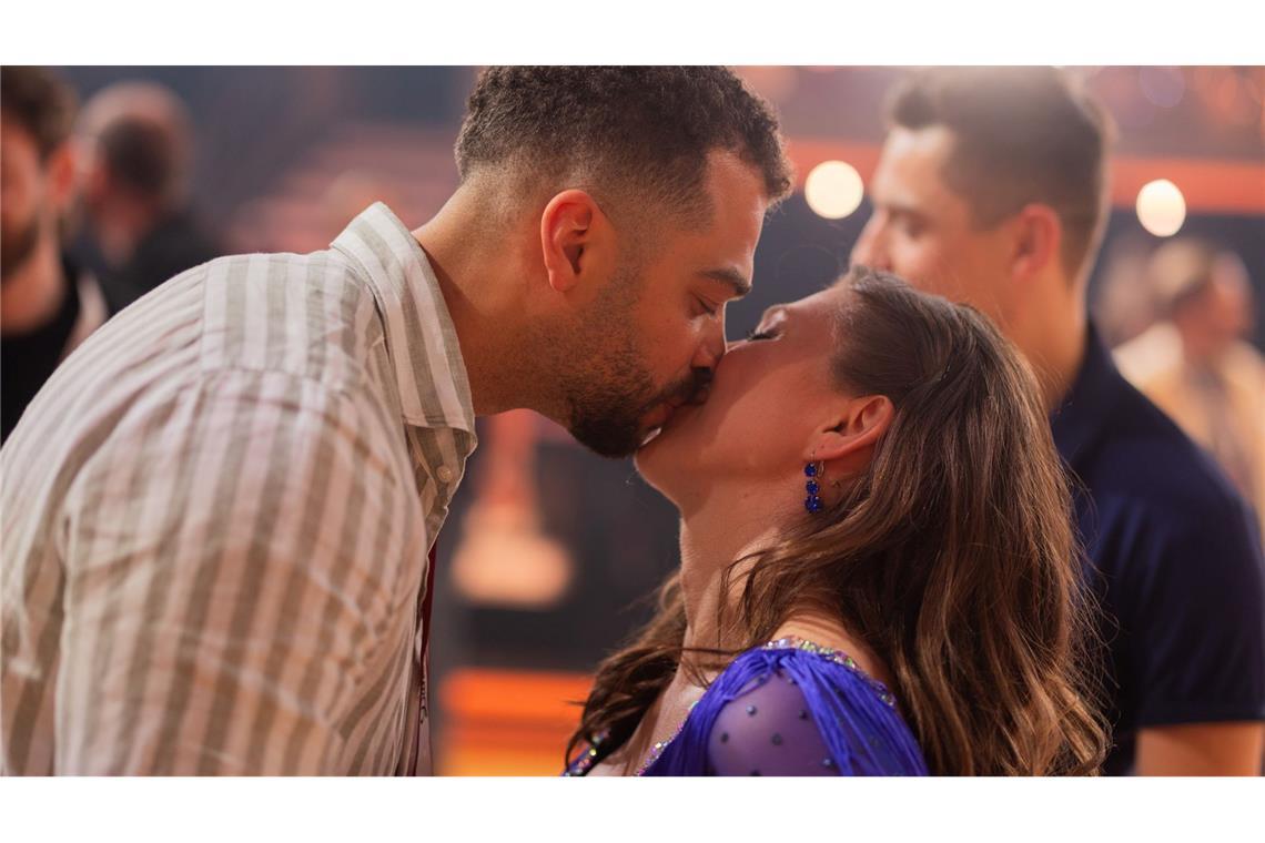 Trost nach dem Aus: Bianca Heinicke wurde von Freund Timothy Hill unterstützt.