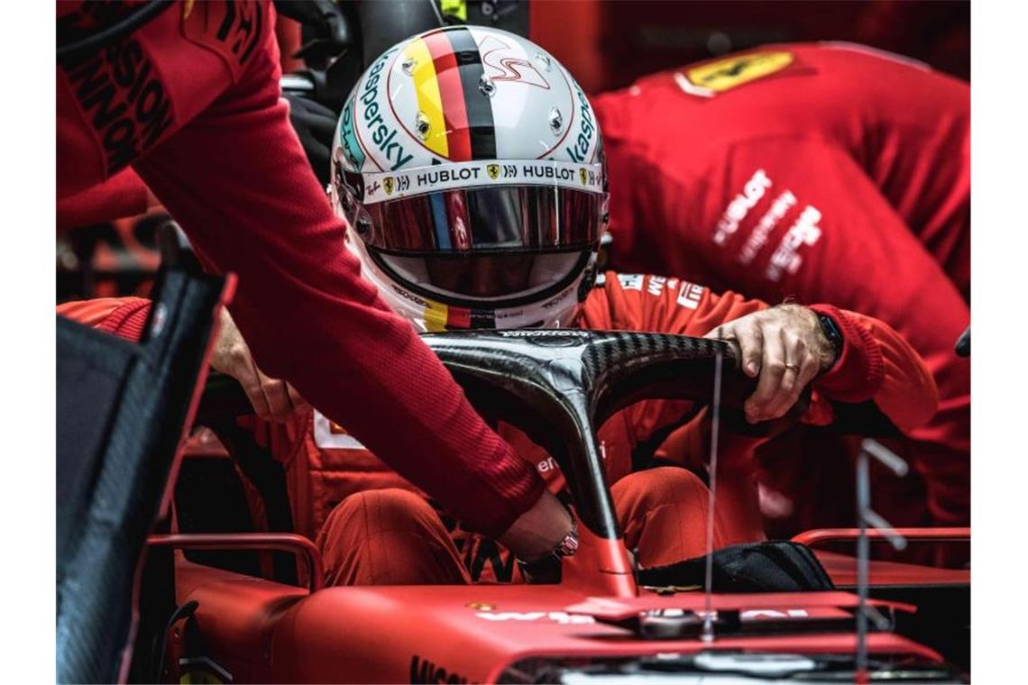 Trotz fünf gescheiterter Versuche glaubt Vettel weiter an den Erfolg seiner WM-Mission. Foto: Matthias Oesterle/ZUMA Wire/dpa