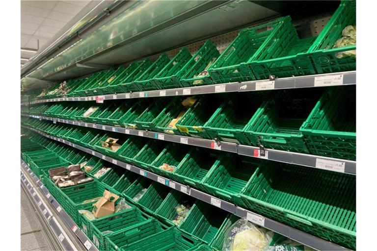 Trotz leerer Regale in britischen Supermärkten gibt sich einer gelassen: Premier Boris Johnson. Foto: Kirsty O'connor/PA Wire/dpa