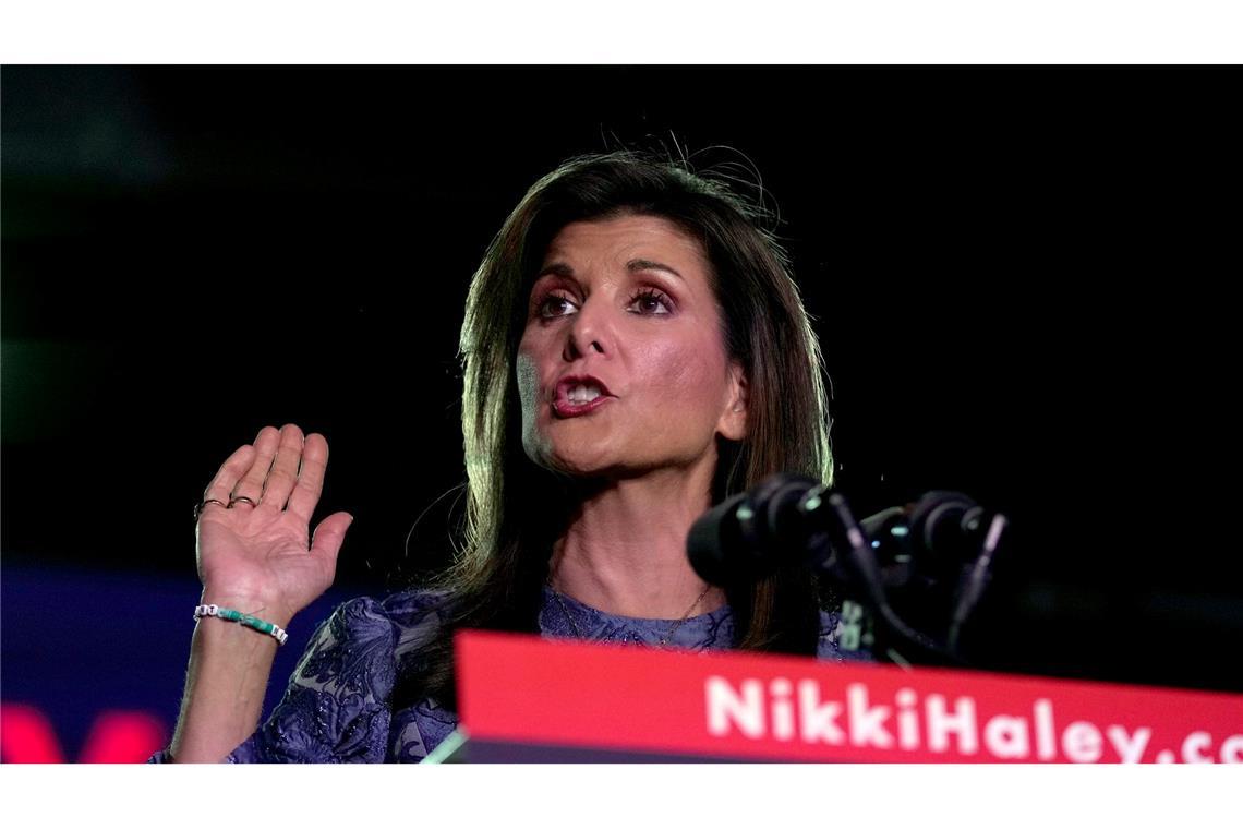 Trotz Niederlage bei Vorwahl in New Hampshire: Nikki Haley will weiter um die Präsidentschaftskandidatur der Republikaner kämpfen.