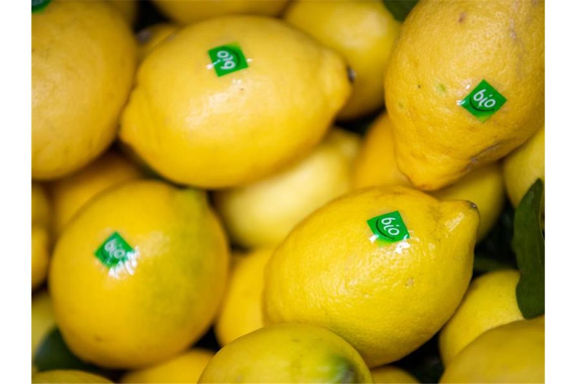 Biofachhandel wächst etwas langsamer Trotz Umsatzrückgängen bleibt die Nachfrage nach Bio-Lebensmitteln auch im zweiten Corona-Jahr höher als vor der Pandemie. Foto: Daniel Karmann/dpa