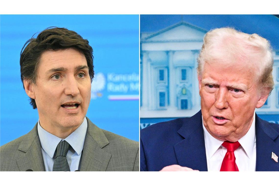Trudeau: Neue US-Zölle auch für Kanada zunächst ausgesetzt Trudeau und Trump