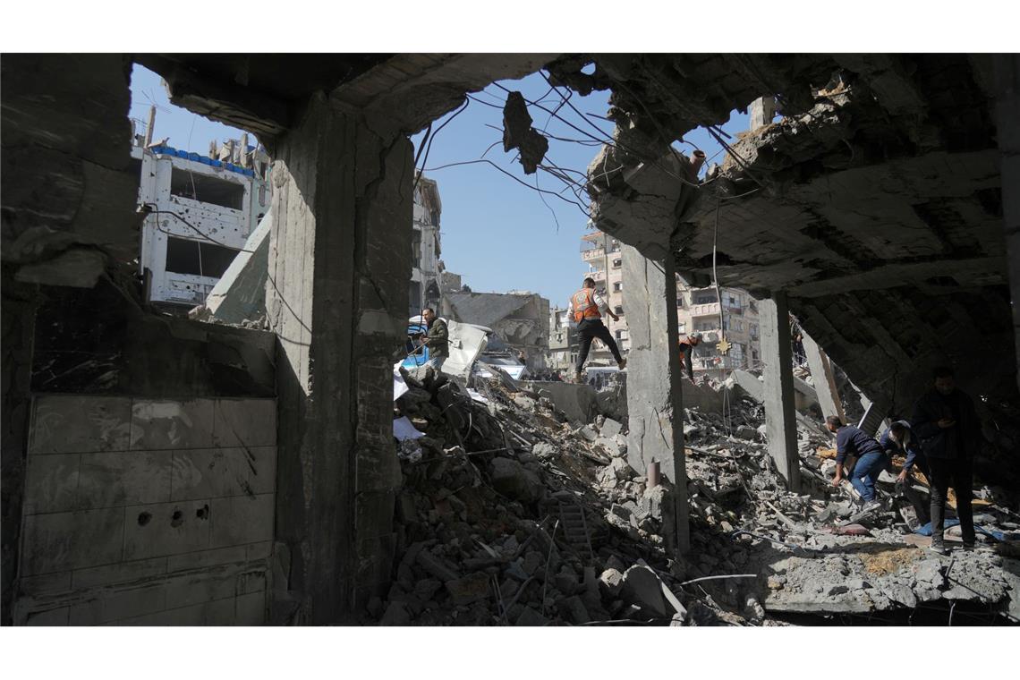 Trümmer einer Polizeistation in Gaza. (Archivbild)