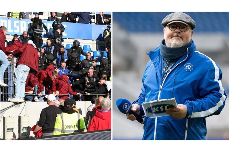 Trug KSC-Stadionsprecher Martin Wacker zur Eskalation oder Deeskalation bei? Darüber besteht beim KSC und FCK Uneinigkeit.