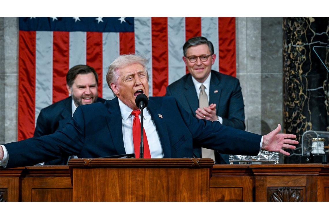 Trump hält Rede zur Lage der Nation vor dem Kongress.
