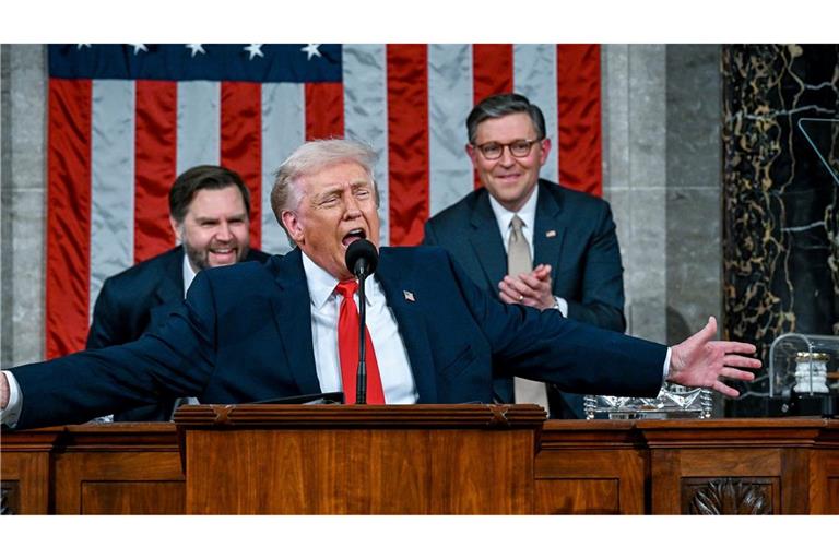 Trump hält Rede zur Lage der Nation vor dem Kongress.