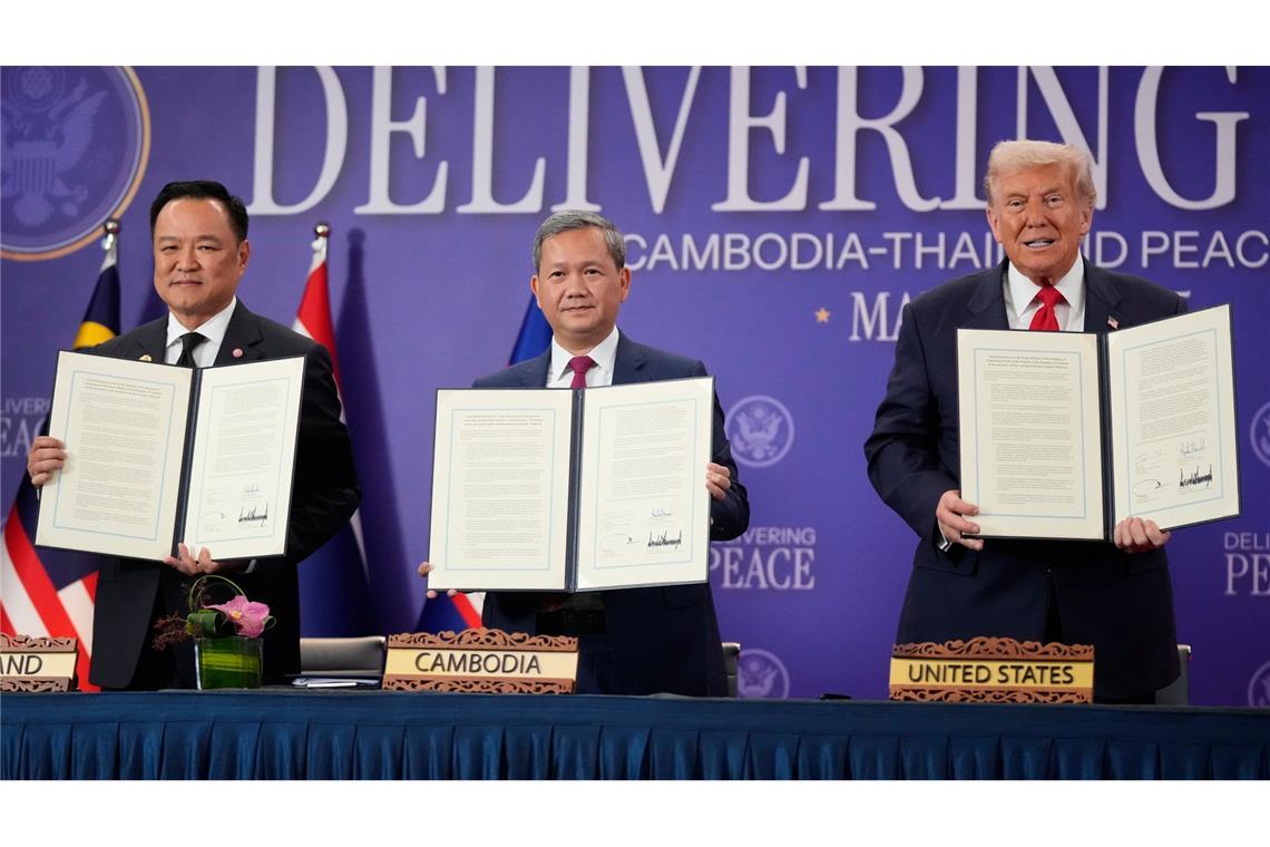 Trump hatte Thailand und Kambodscha zu dem Friedensabkommen gedrängt.