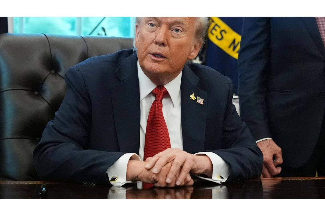 Trump ist optimistisch, dass die Gespräche positiv verlaufen.