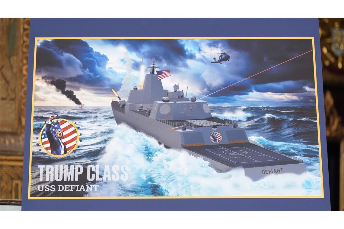 Trump kündigt den Bau von neuen Schlachtschiffen an.