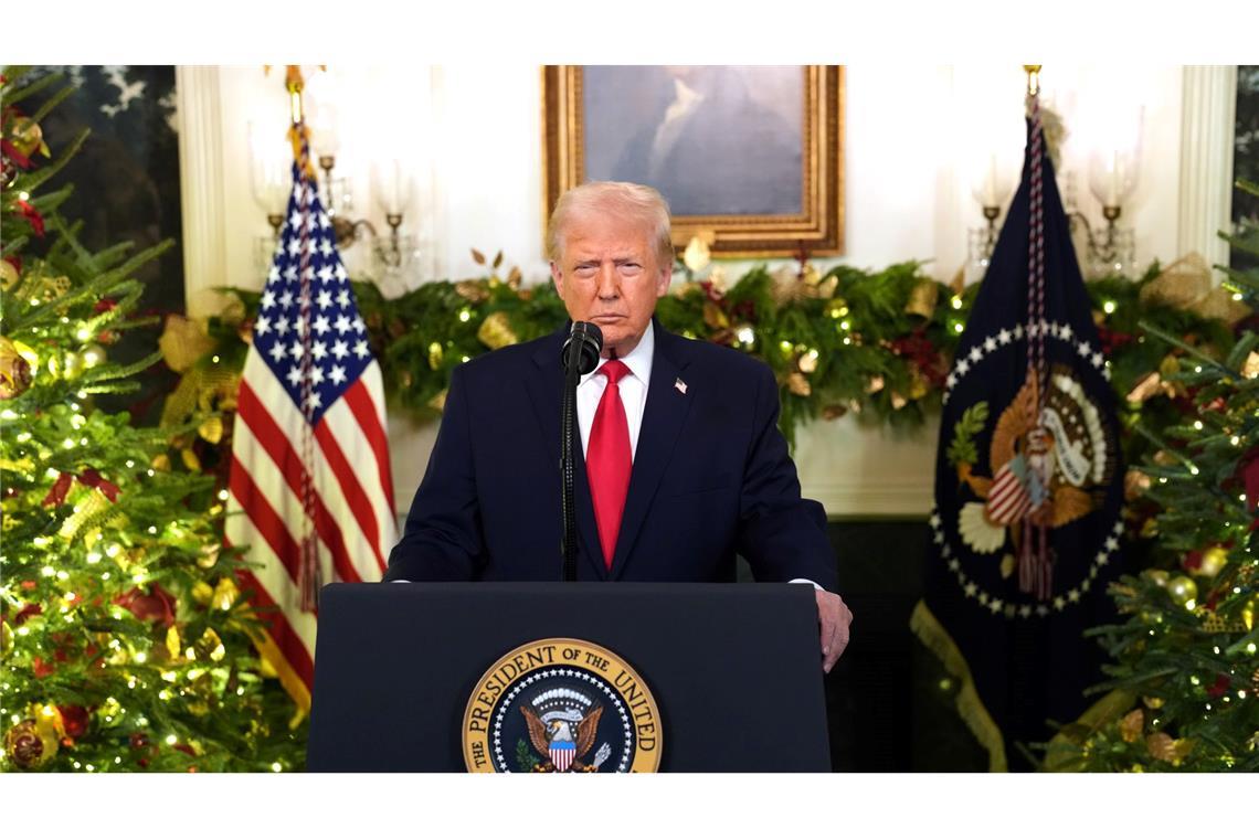 Trump richtete sich mit einer Rede an die Nation.