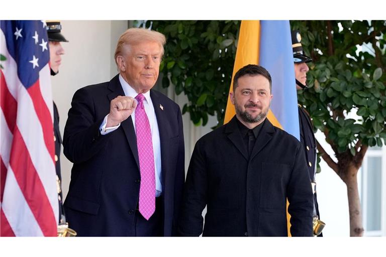 Trump und Selenskyj trafen sich im Weißen Haus.